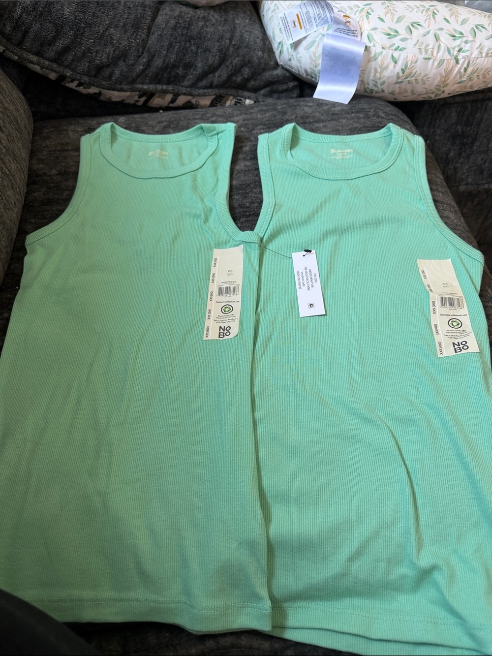 No Boundaries Mint Green Ribbed Tank Top - Girls